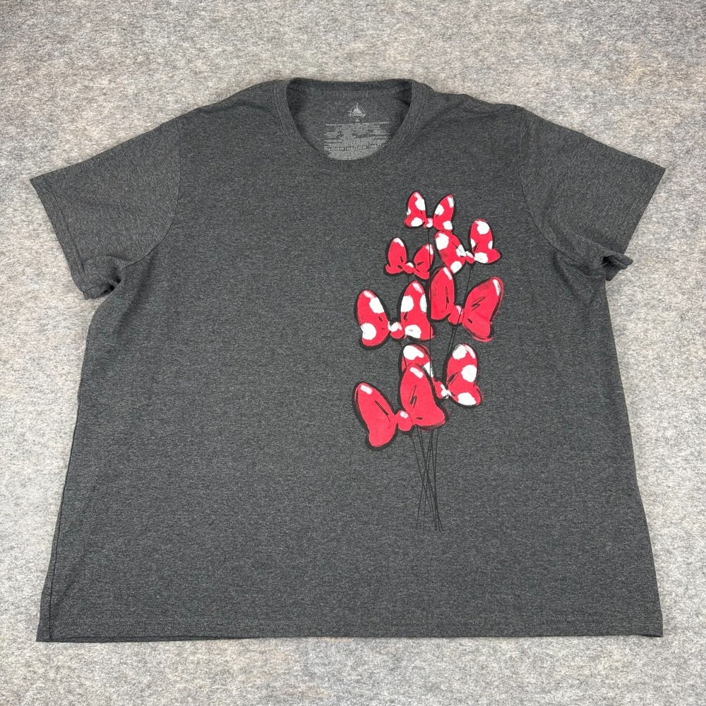 Disney Store T-Shirt Tee Minnie Mouse Bows Gray Womens 3XL